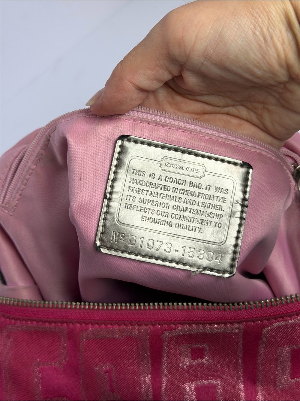 Coach Y2K Poppy Graffiti Story Patch Hot Pink Hobo Bag - Picture 15 of 15